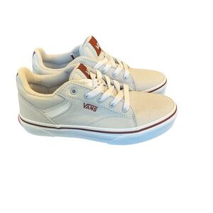 Vans Kids Cream and White Sneakers